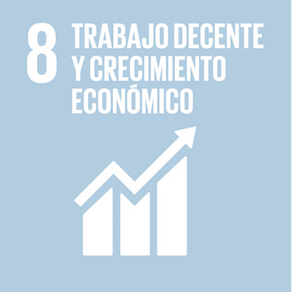 icono ods trabajo decente y crecimiento económico